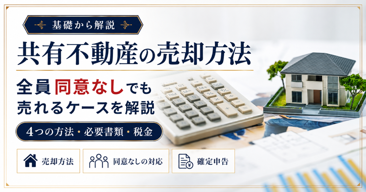 共有不動産を売却する方法は？全員同意なしでも売れるケースを解説